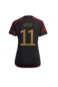 Duitsland Mario Gotze #11 Voetbaltruitje Uit tenue Dames WK 2022 Korte Mouw